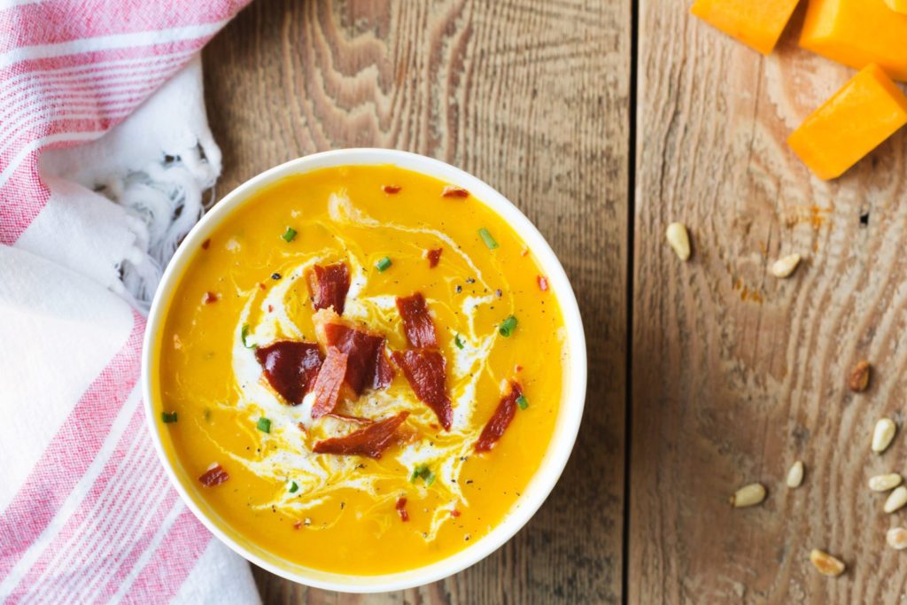Butternut Soup with bacon