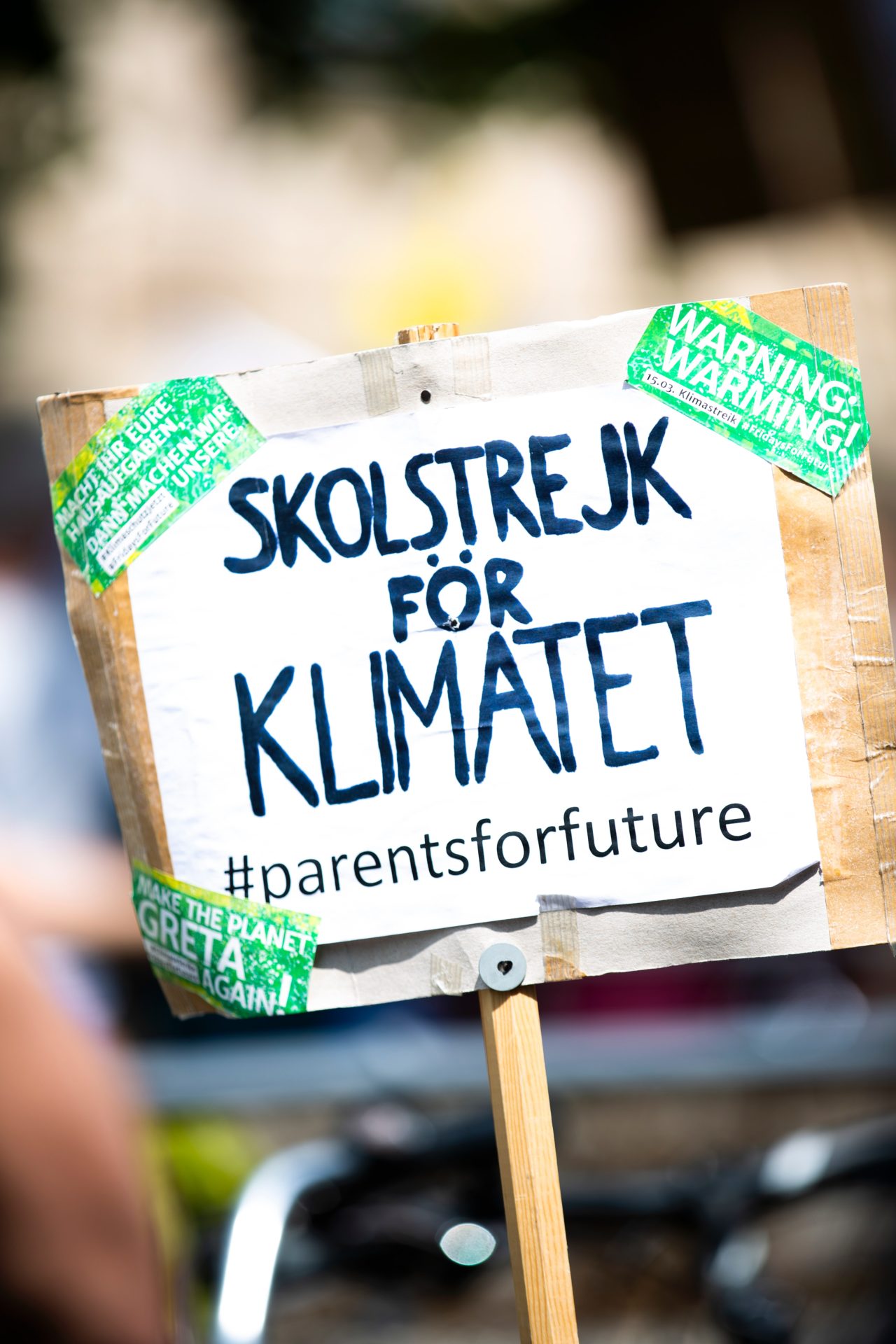 Placard for school strike