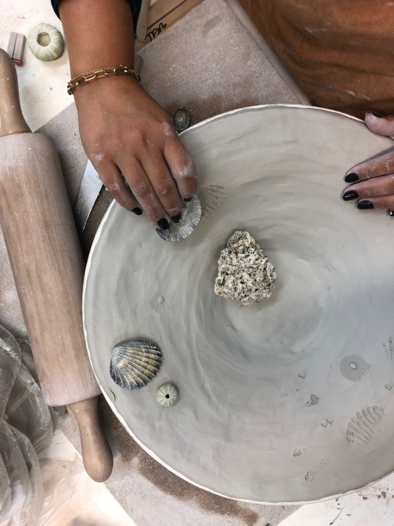 Making a ceramic dish