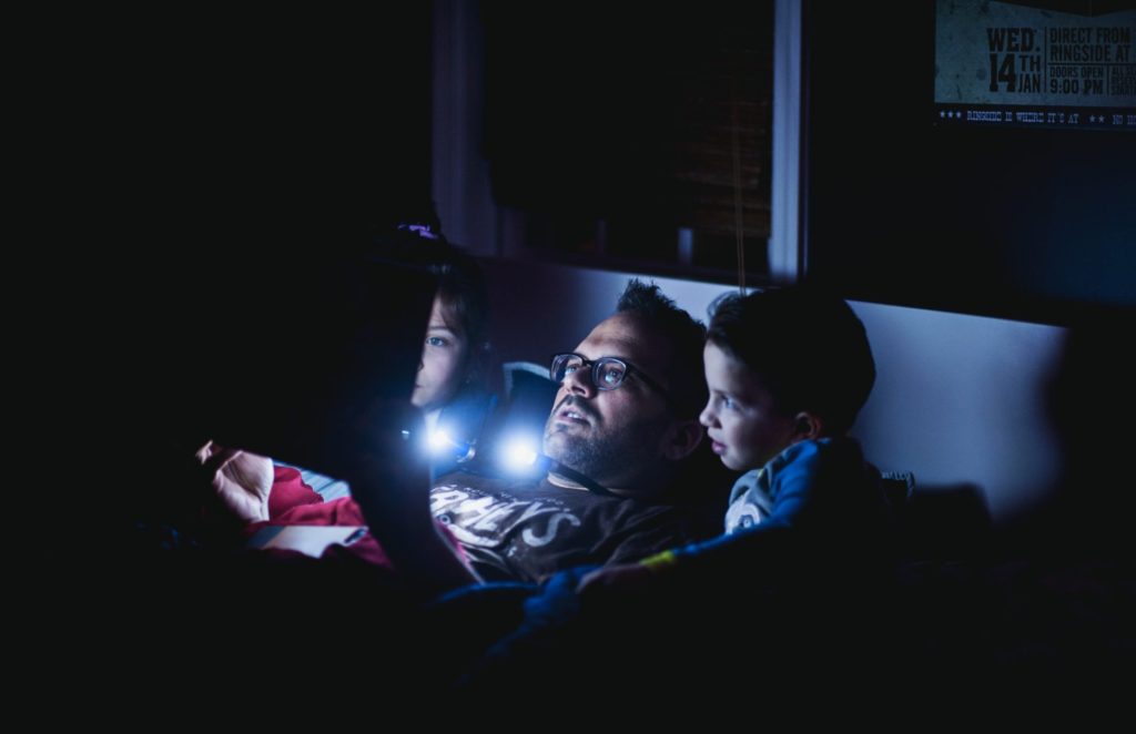 Father reading a bedtime story