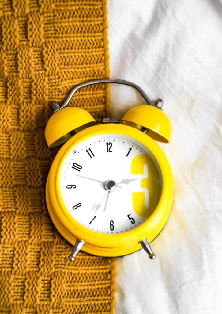 Yellow alarm clock