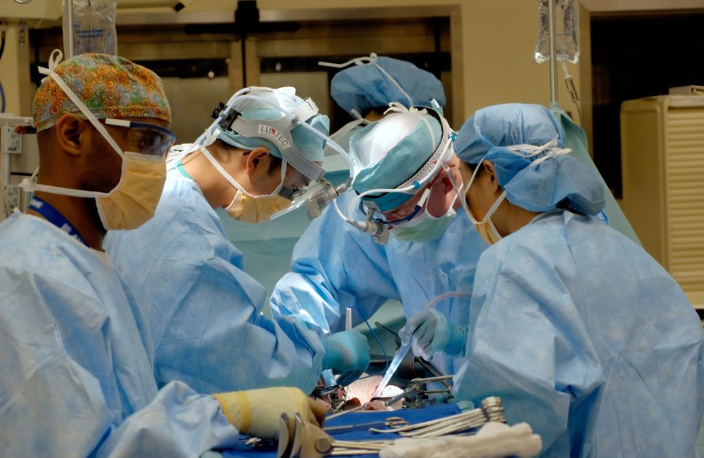 Surgical team in theatre