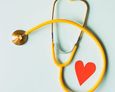 Stethoscope with red heart