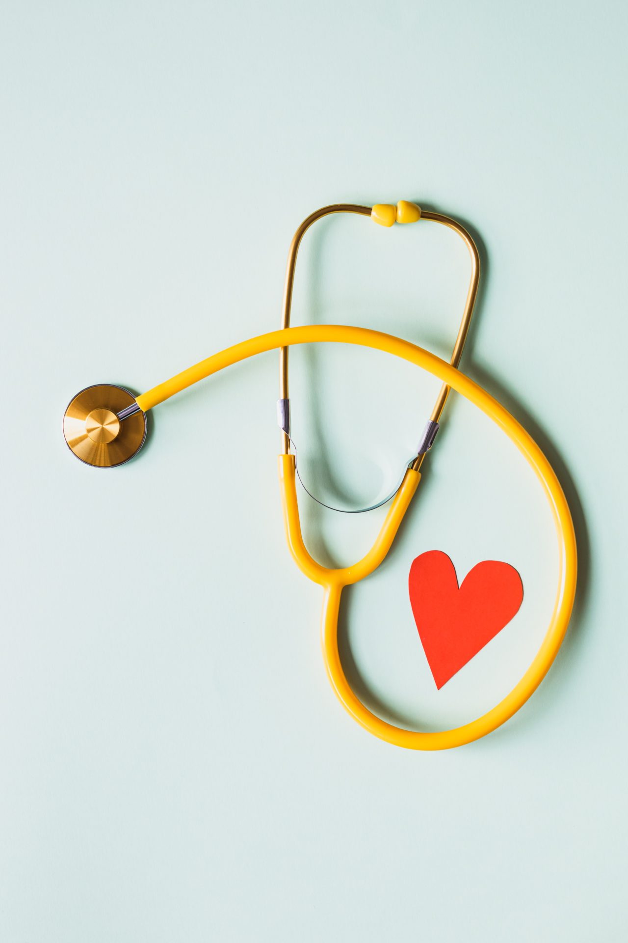 Stethoscope with red heart